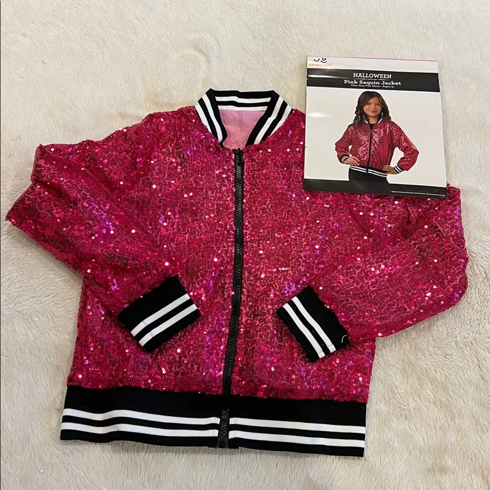 Girls pink sequin jacket ages 3+